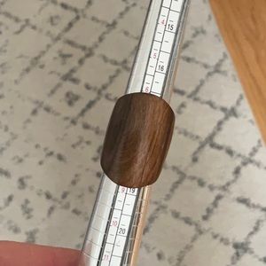 NEW Handmade Chunky Natural Wood Ring. Size 7.5